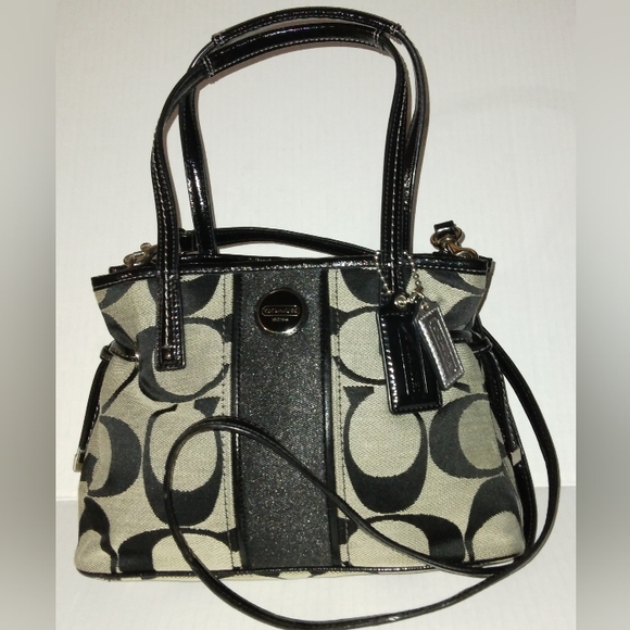 ★BRAND NEW★Gorgeous COACH Signature Stripe Convertible Mini Carryall Crossbody - Picture 8 of 16